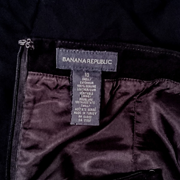 🍭Banana republic 100% Leather mini skirt size 10 - Picture 6 of 12